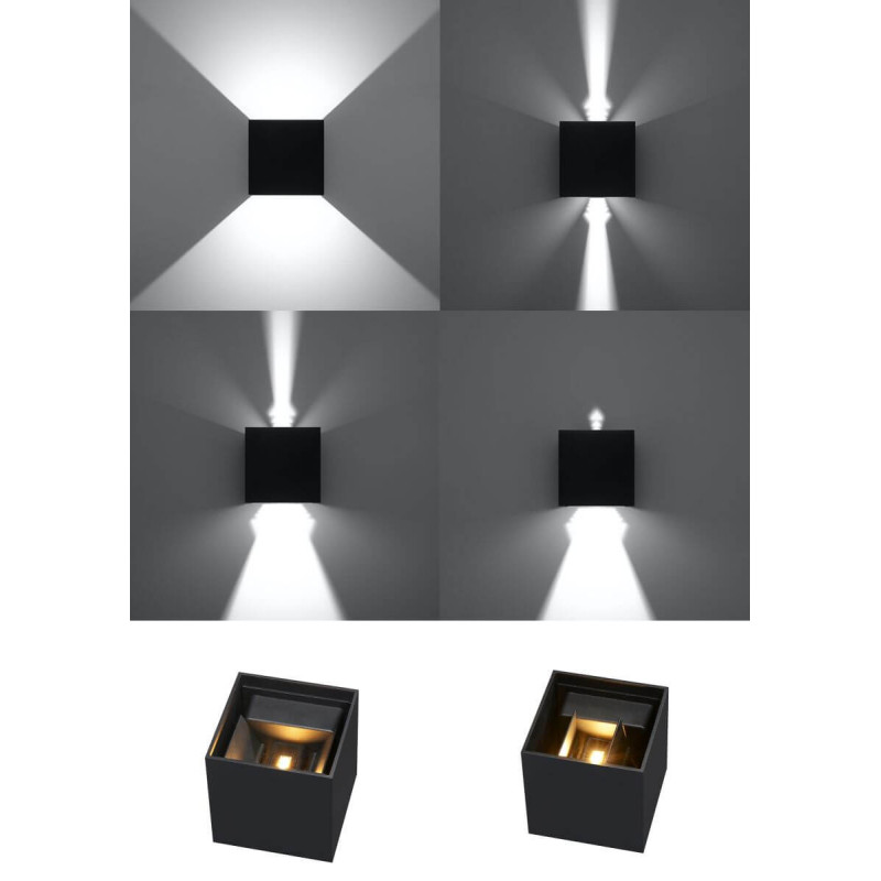 Kinkiet LUCA Czarny LED IP54 SL.0545 Sollux