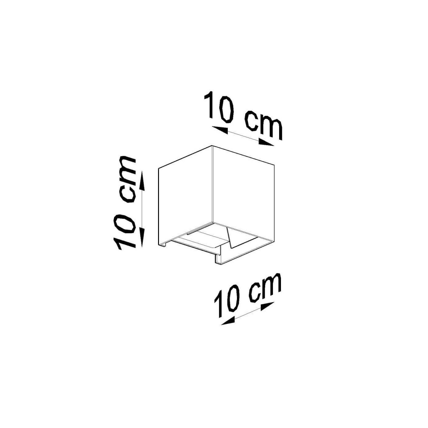Kinkiet LUCA Czarny LED IP54 SL.0545 Sollux