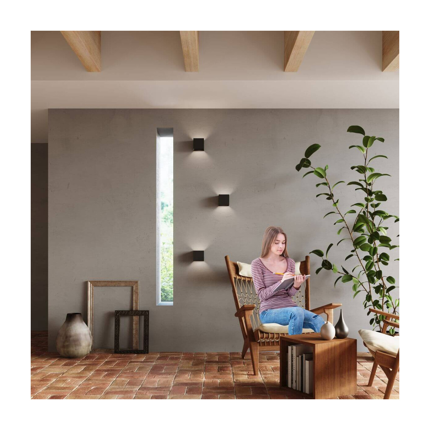Kinkiet LUCA Czarny LED IP54 SL.0545 Sollux