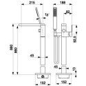 Bateria Wannowa Wolnostojąca Logon Chrom 5135-510-00 KFA