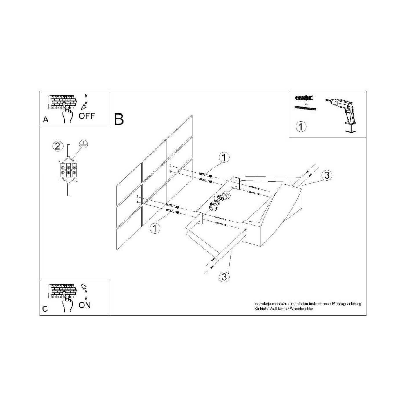 Kinkiet Sigma Beton SL.0644 Sollux