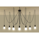 Żyrandol Edison 7 Czarny SL.0372 Sollux