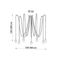 Żyrandol Edison 7 Czarny SL.0372 Sollux