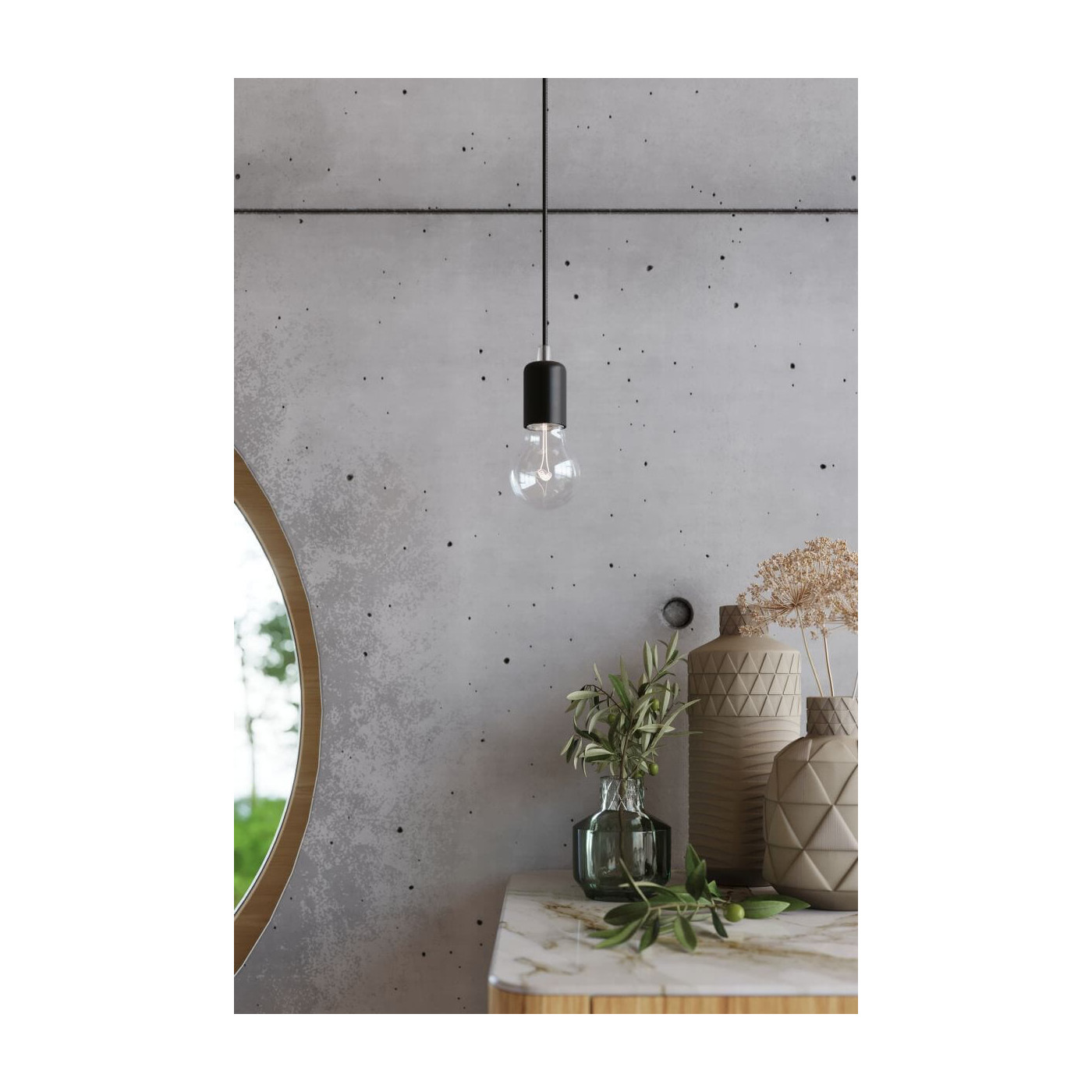 Żyrandol Edison 7 Czarny SL.0372 Sollux