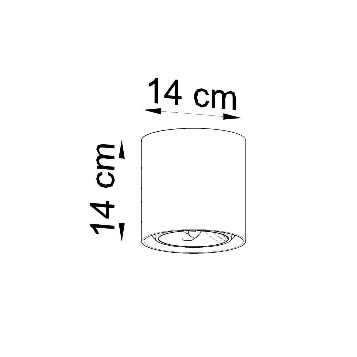 Plafon Cullo 140 Beton SL.0645 Sollux