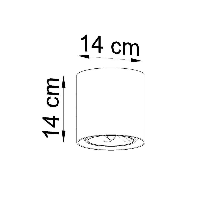 Plafon Cullo 140 Beton SL.0645 Sollux