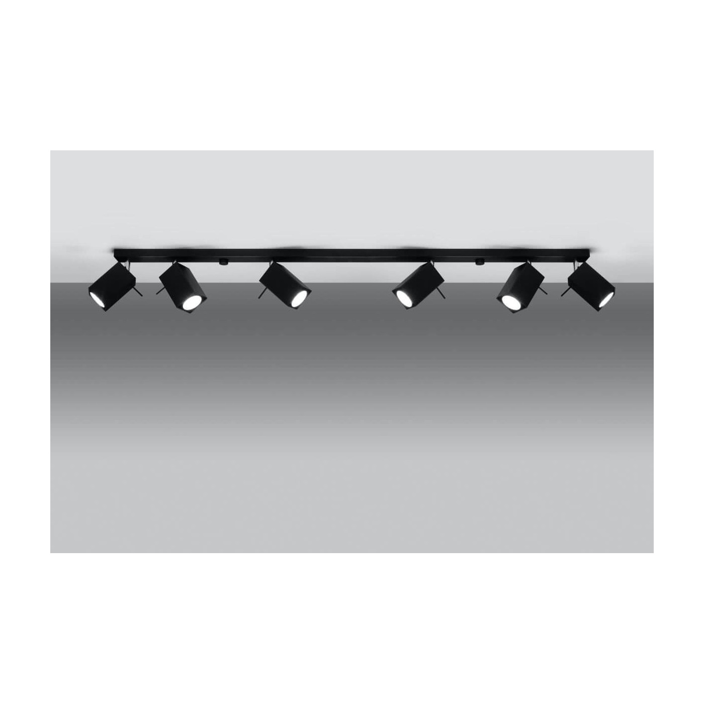 Plafon Merida 6L Czarny SL.0460 Sollux