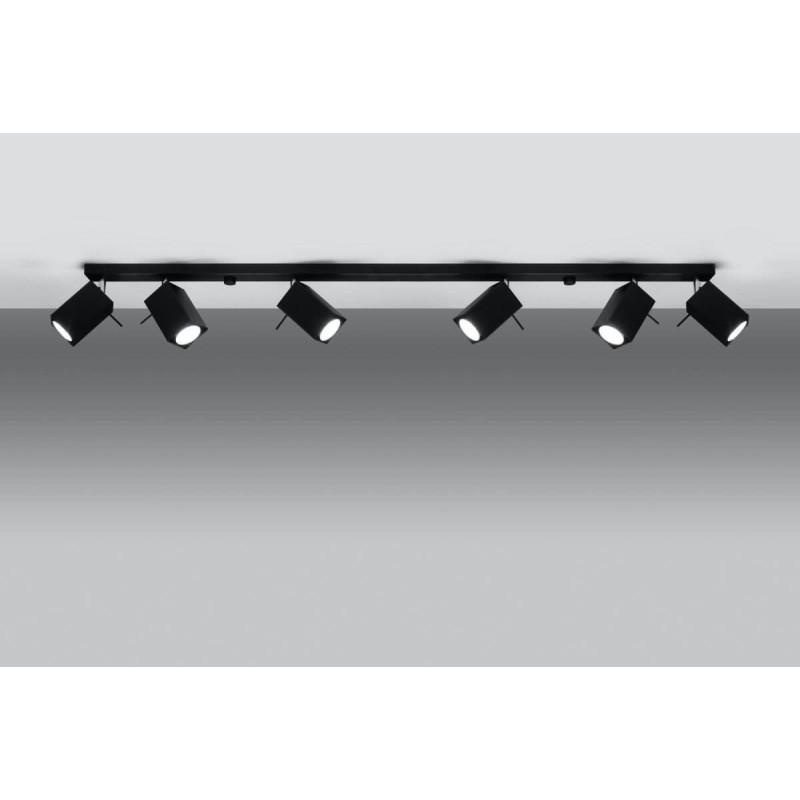 Plafon Merida 6L Czarny SL.0460 Sollux