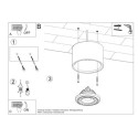Plafon Basic 1 Beton SL.0881 Sollux