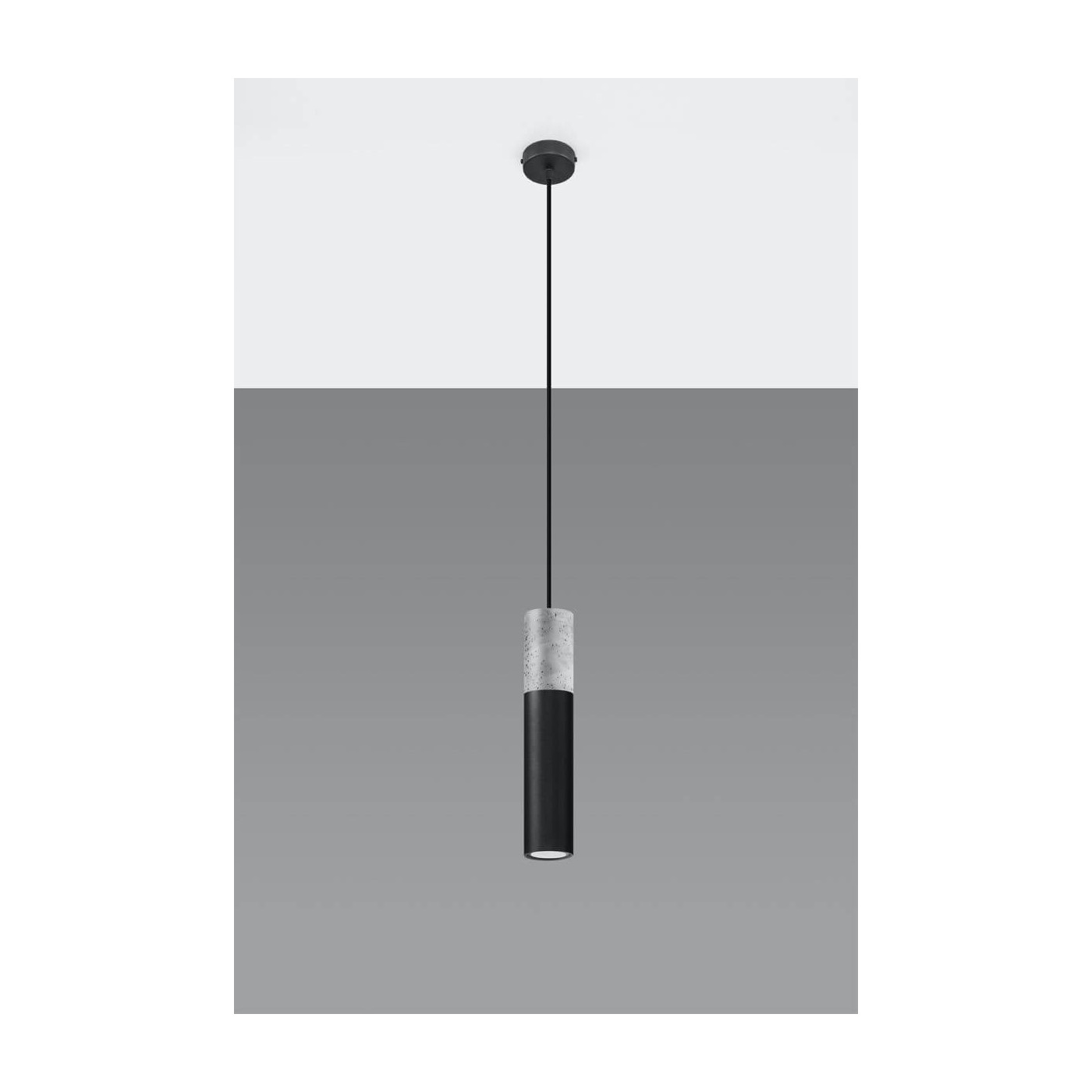 Lampa Wisząca Borgio 1 Czarny SL.0650 Sollux