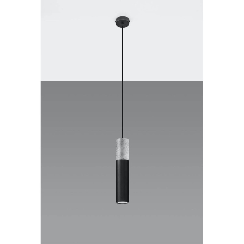 Lampa Wisząca Borgio 1 Czarny SL.0650 Sollux
