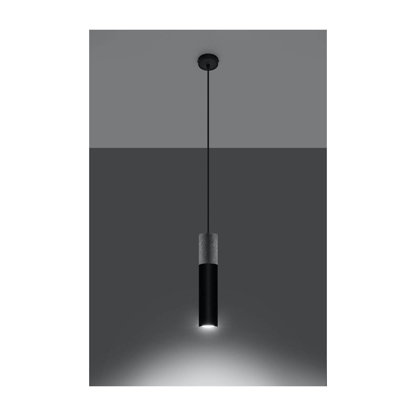 Lampa Wisząca Borgio 1 Czarny SL.0650 Sollux