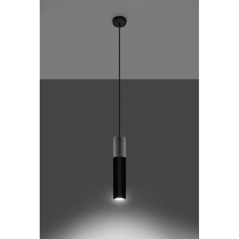 Lampa Wisząca Borgio 1 Czarny SL.0650 Sollux
