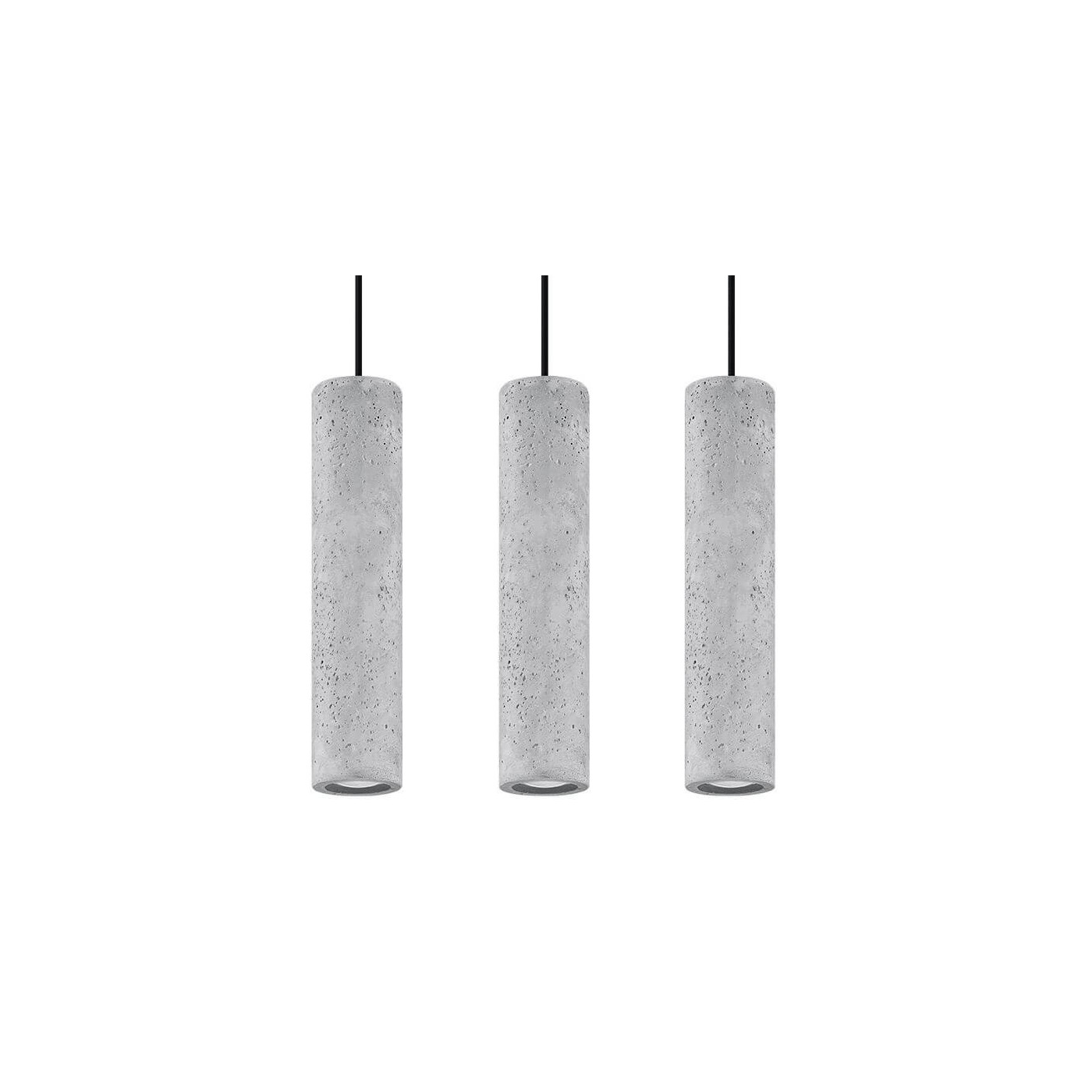 Lampa Wisząca Luvo Szary 3 SL.0655 Sollux