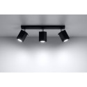 Plafon Merida 3 Czarny SL.0101 Sollux