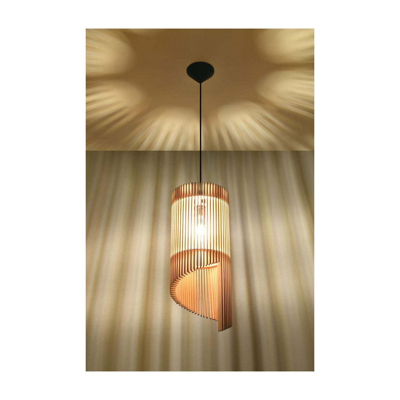 Lampa Wisząca Alexia Naturalne Drewno SL.0640 Sollux