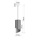 Lampa Wisząca Alexia Naturalne Drewno SL.0640 Sollux