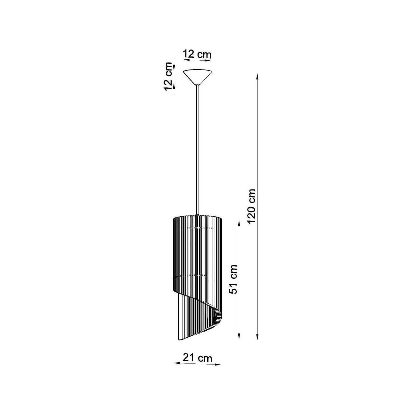 Lampa Wisząca Alexia Naturalne Drewno SL.0640 Sollux