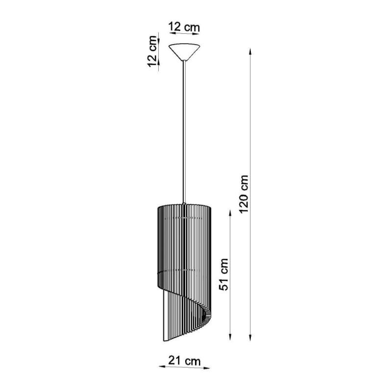 Lampa Wisząca Alexia Naturalne Drewno SL.0640 Sollux
