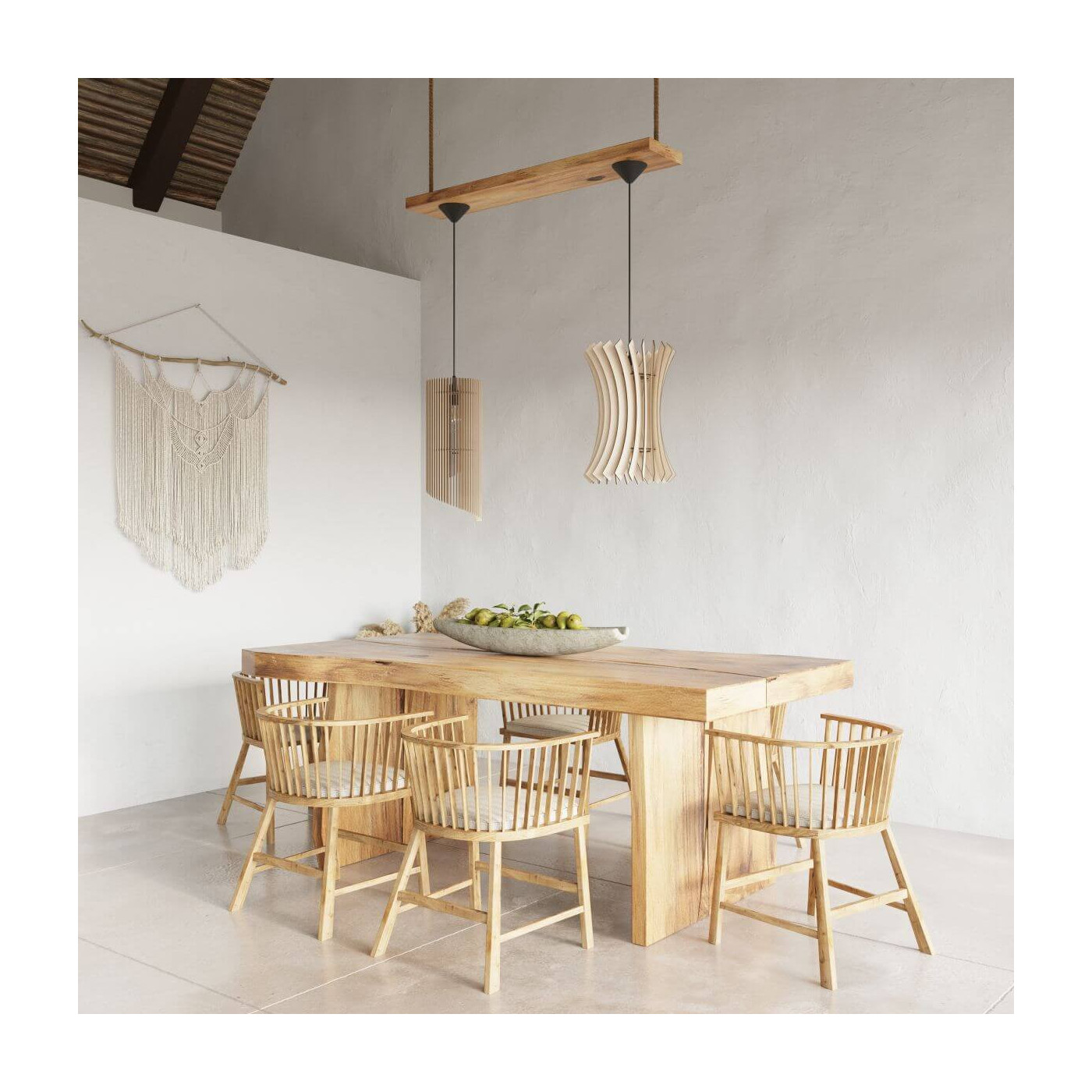 Lampa Wisząca Alexia Naturalne Drewno SL.0640 Sollux