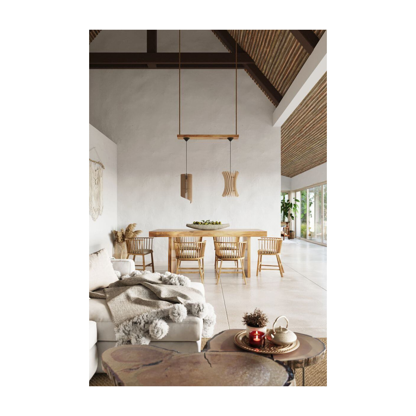 Lampa Wisząca Alexia Naturalne Drewno SL.0640 Sollux