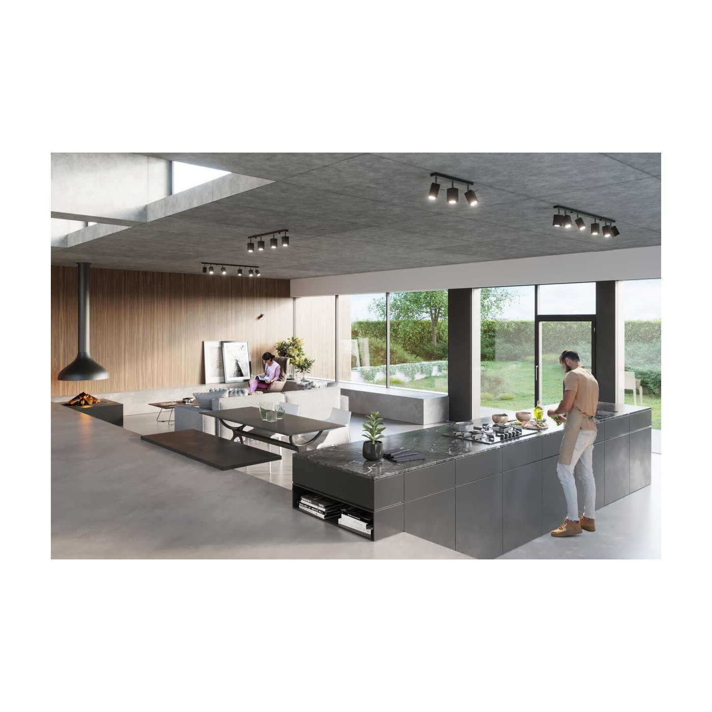 Plafon Merida 2 Czarny SL.0100 Sollux