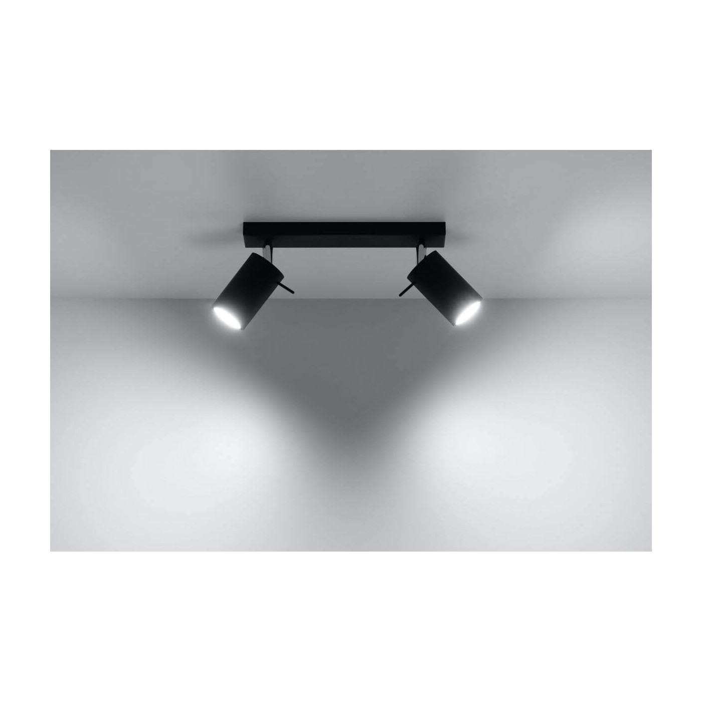 Plafon Ring 2 Czarny SL.0092 Sollux