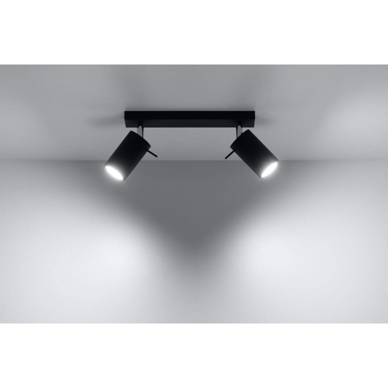 Plafon Ring 2 Czarny SL.0092 Sollux