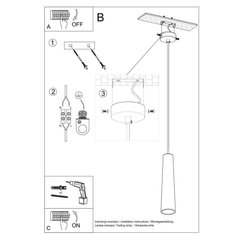 Lampa Wisząca Ceramiczna Electra SL.0845 Sollux