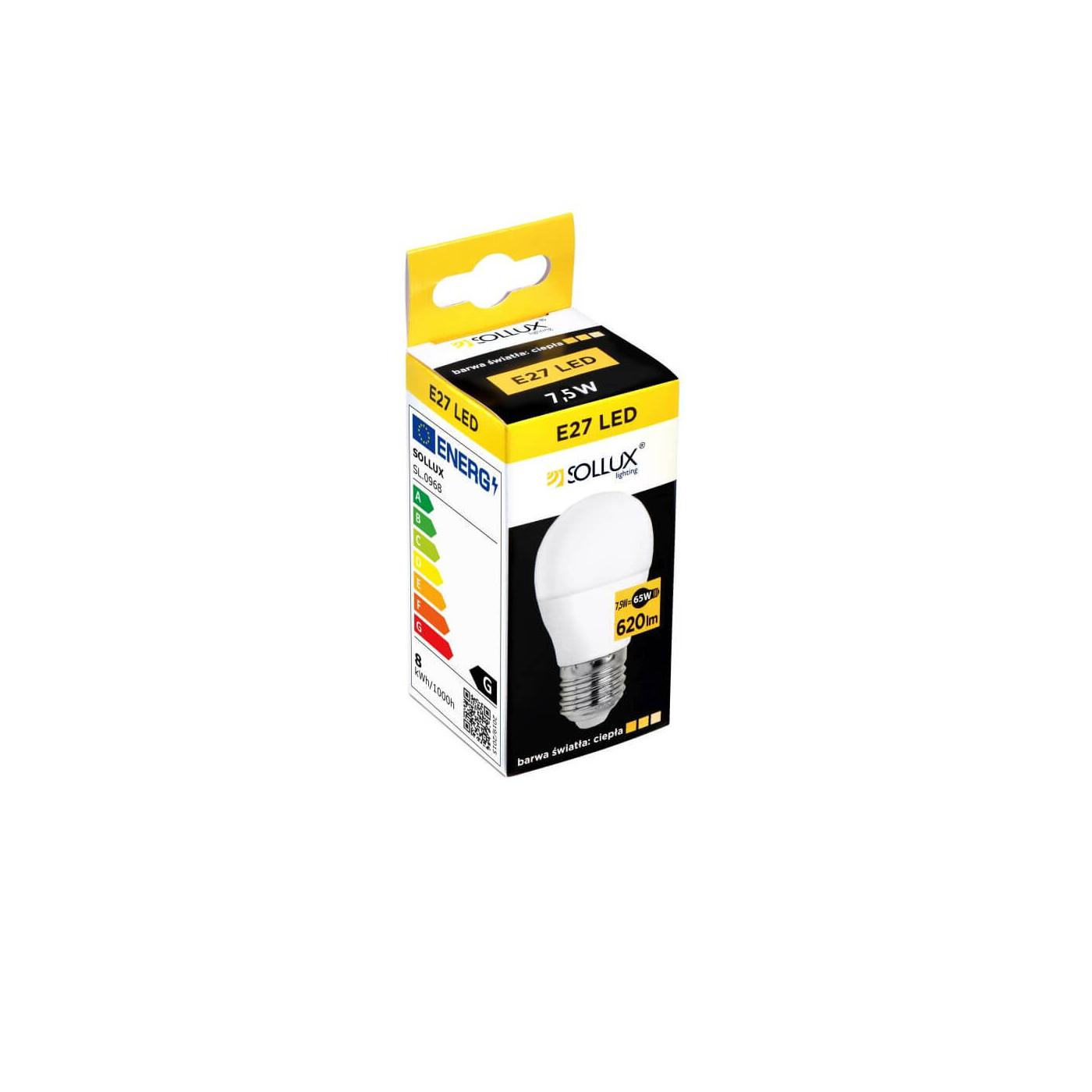 Żarówka LED E27 3000K 7,5W 620lm SL.0968 Sollux