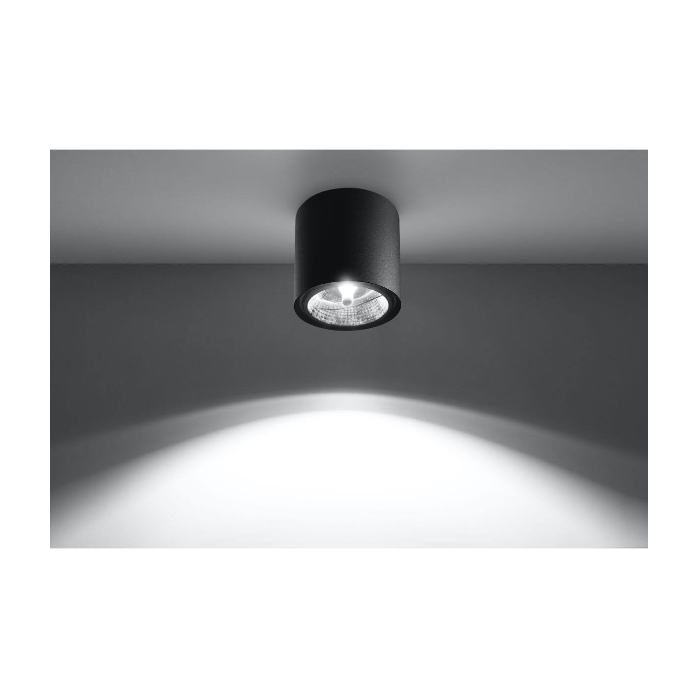 Plafon Tiube Czarny SL.0697 Sollux