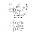 Jednouchwytowa Bateria Wannowa Start FastFixation 24206002 Grohe