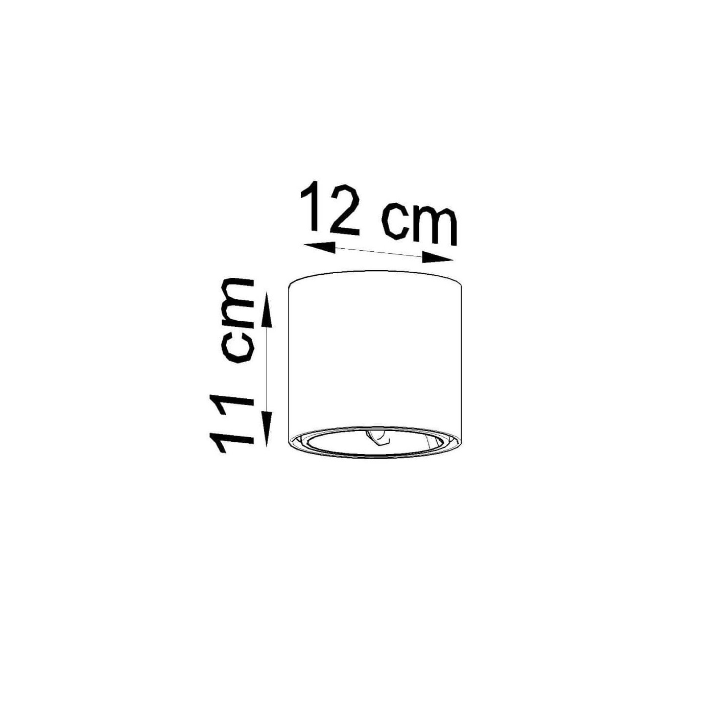 Plafon Tiube Czarny SL.0697 Sollux
