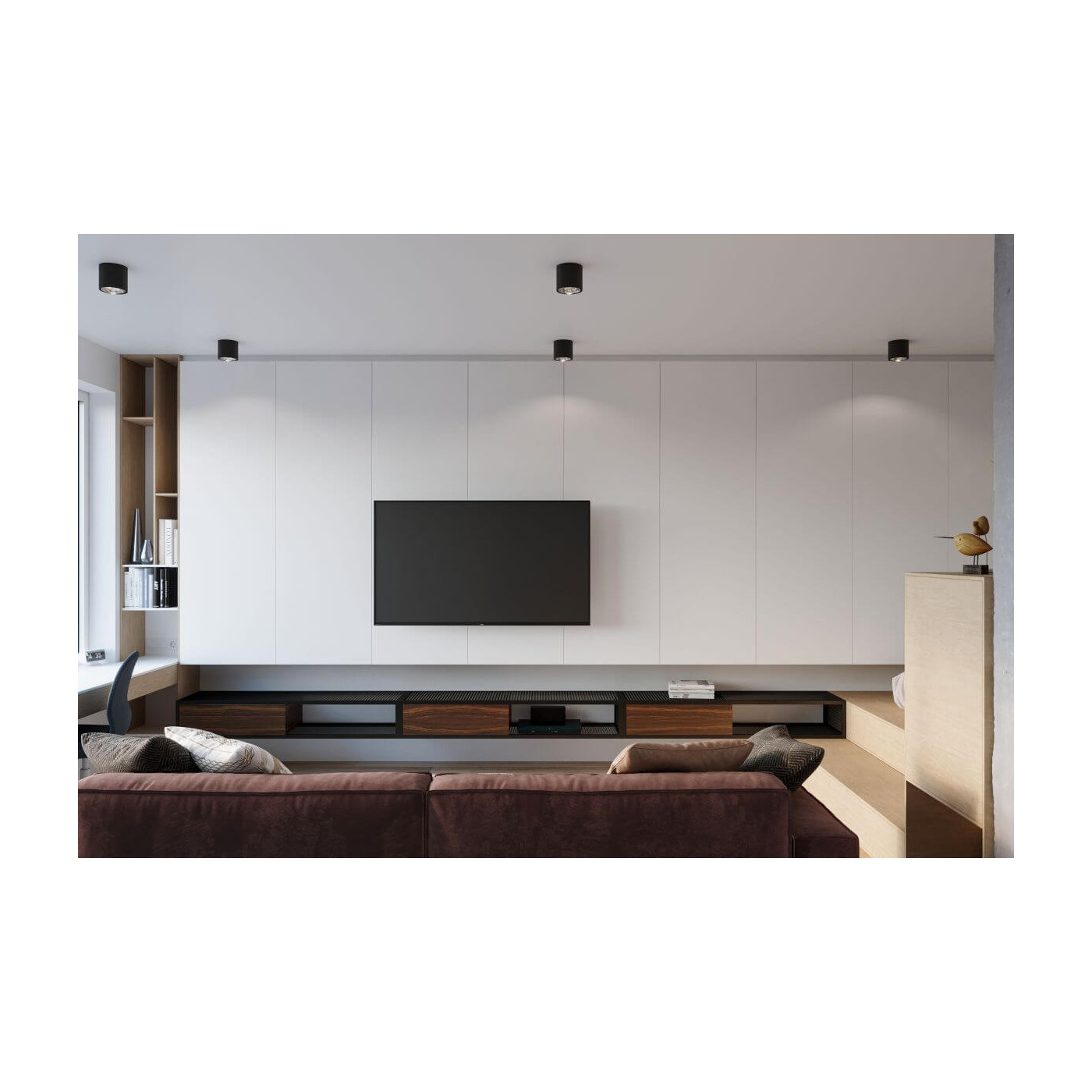 Plafon Tiube Czarny SL.0697 Sollux