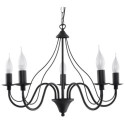 Żyrandol Minerwa 5 Czarny SL.0218 Sollux