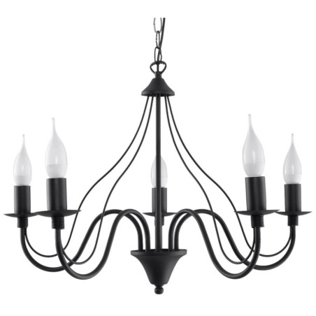 Żyrandol Minerwa 5 Czarny SL.0218 Sollux