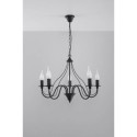 Żyrandol Minerwa 5 Czarny SL.0218 Sollux