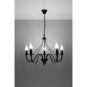 Żyrandol Minerwa 5 Czarny SL.0218 Sollux