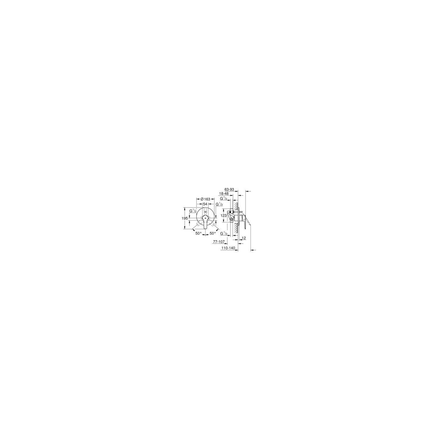 Jednouchwytowa Bateria Wannowa Start FastFixation 23558002 Grohe
