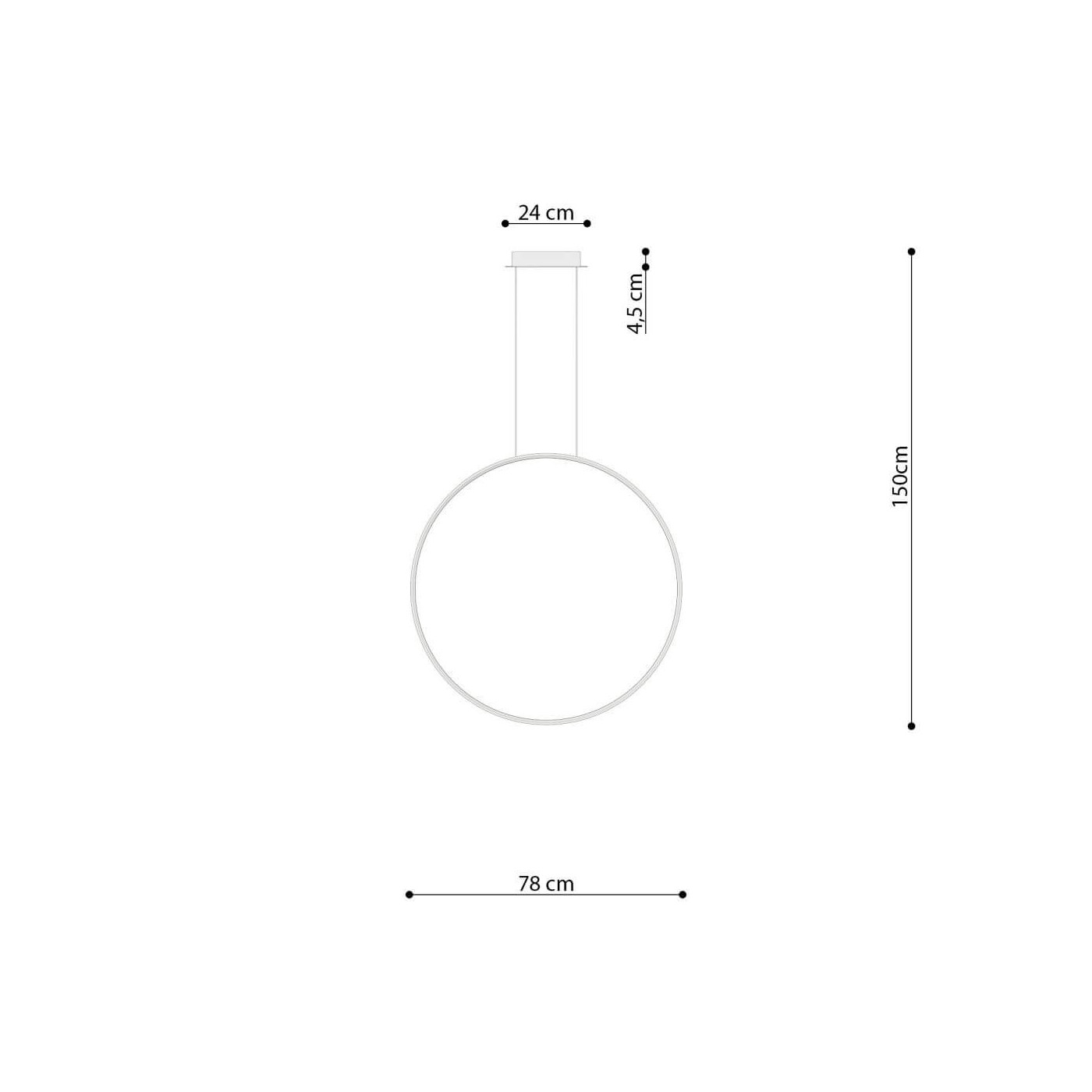 Lampa Wisząca Rio 78 Czarny LED 3000K TH.118 Sollux