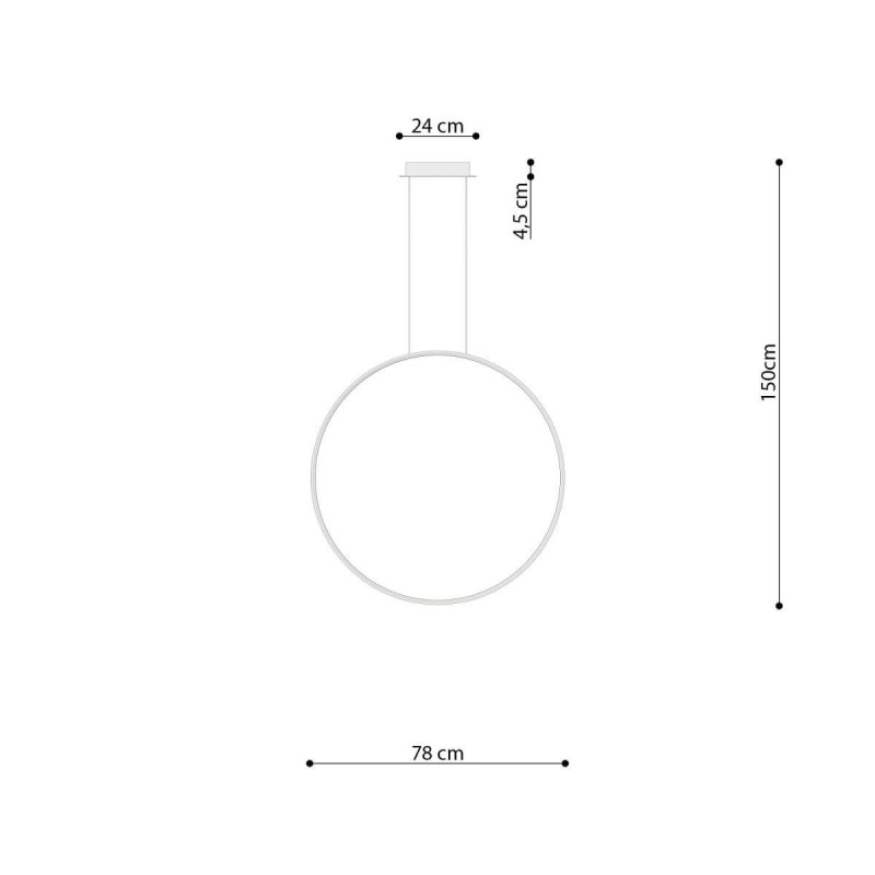 Lampa Wisząca Rio 78 Czarny LED 3000K TH.118 Sollux