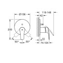 Bateria Podtynkowa do Obsługi Dwóch Wyjść Wody Eurosmart 24043003 Grohe