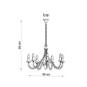 Żyrandol Minerwa 7 Czarny SL.0219 Sollux