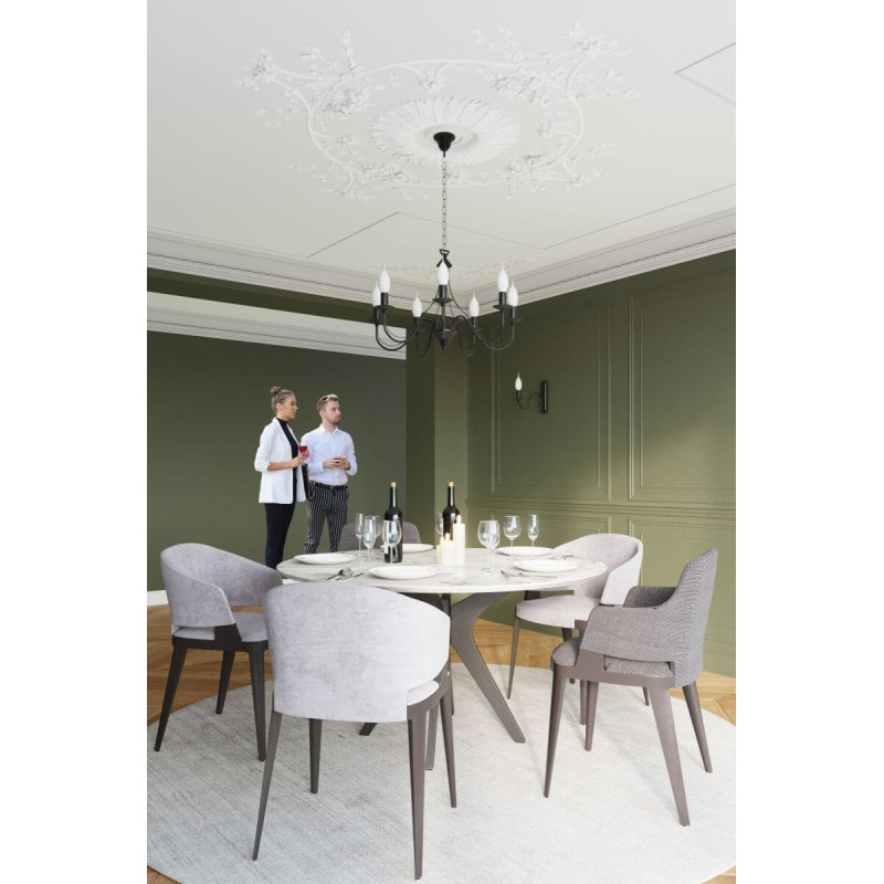 Żyrandol Minerwa 7 Czarny SL.0219 Sollux