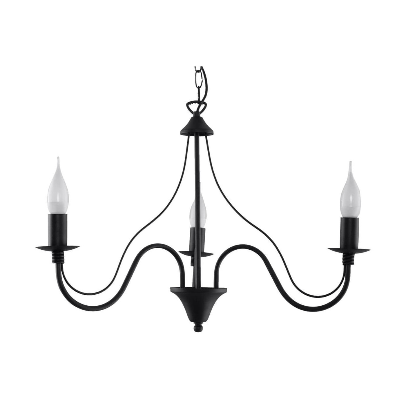 Żyrandol Minerwa 3 Czarny SL.0217 Sollux