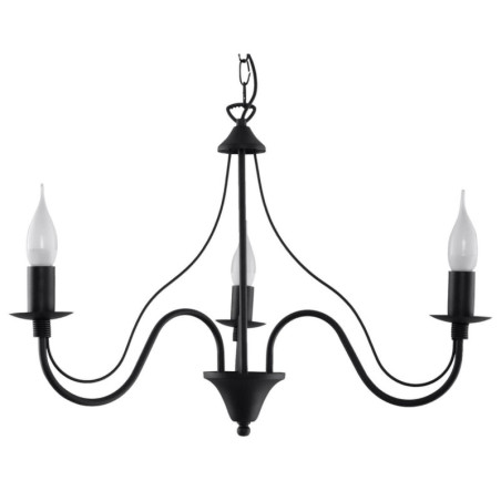 Żyrandol Minerwa 3 Czarny SL.0217 Sollux