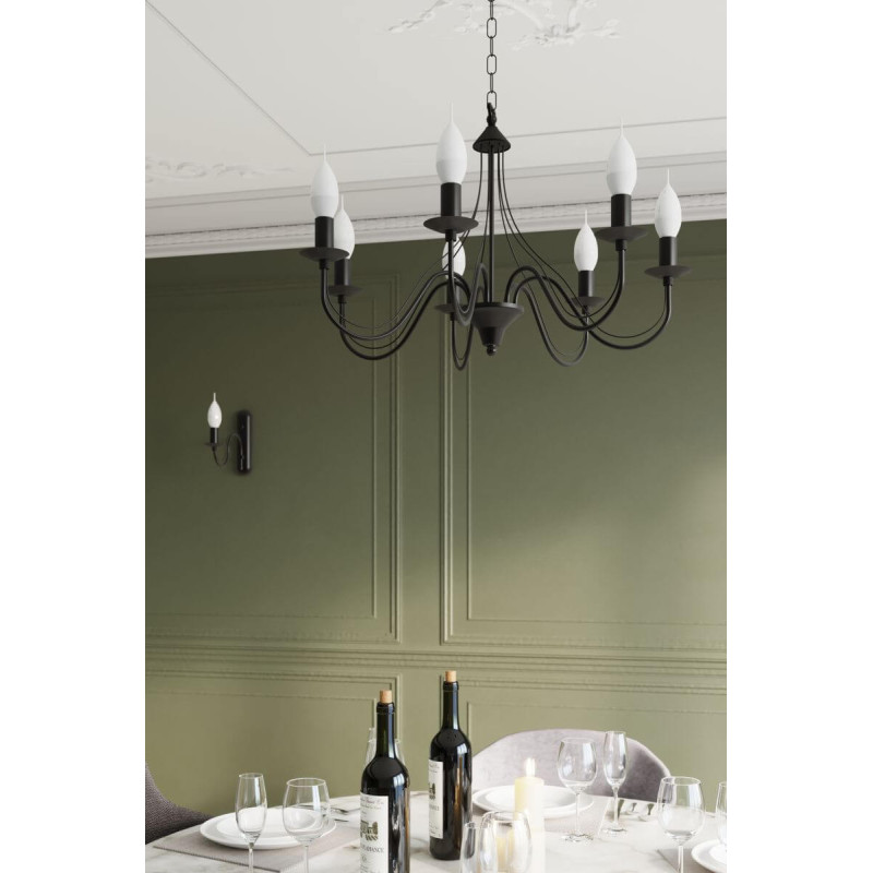 Żyrandol Minerwa 3 Czarny SL.0217 Sollux