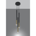 Lampa Wisząca Mozaica 3P Czarny/Złoty SL.0893 Sollux
