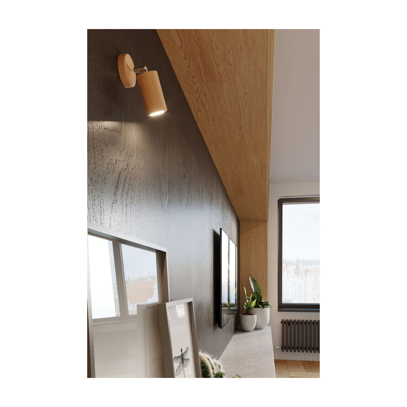 Kinkiet Berg Naturalne Drewno SL.0701 Sollux