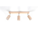 Plafon Berg 3 Naturalne Drewno SL.0703 Sollux